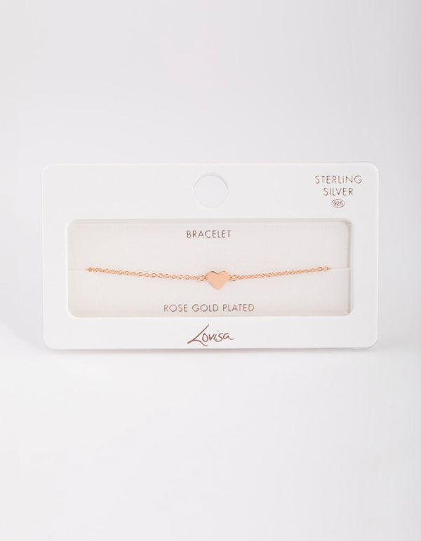 Rose Gold Plated Heart Bracelet