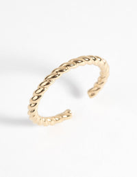 Gold Plated Sterling Silver Twisted Rope Ring - link has visual effect only