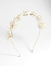 Flower and Pearl Alice Band - link has visual effect only