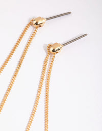 Gold Heart Drop Earrings - link has visual effect only