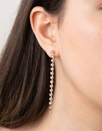 Gold Diamante Drop Earrings - link has visual effect only