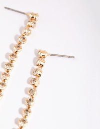 Gold Diamante Drop Earrings - link has visual effect only
