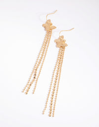 Gold Butterfly Chain Drop Earrings - link has visual effect only