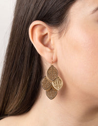 Gold Glitter Drop Earrings - link has visual effect only
