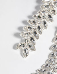 Silver Marquise Diamante Drop Earrings - link has visual effect only