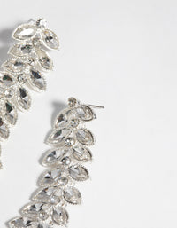 Silver Marquise Diamante Drop Earrings - link has visual effect only