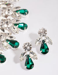 Green Diamante Necklace and Earrings Set - link has visual effect only