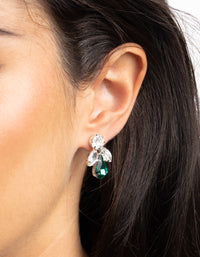 Green Diamante Necklace and Earrings Set - link has visual effect only