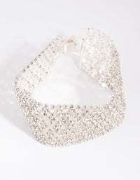 Silver Diamante Statement Bracelet - link has visual effect only
