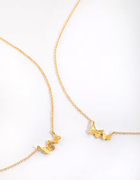 Gold Plated Butterfly Necklace Set - link has visual effect only