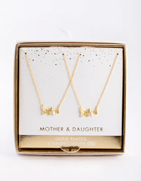 Gold Plated Butterfly Necklace Set - link has visual effect only
