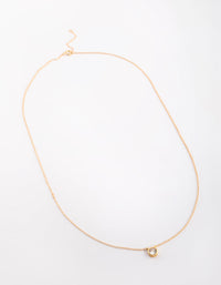Gold Plated Bezel Pendant Necklace - link has visual effect only