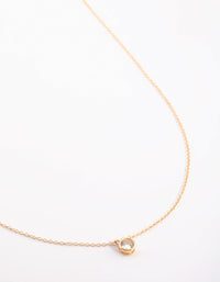 Gold Plated Bezel Pendant Necklace - link has visual effect only