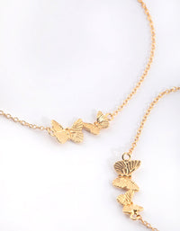 Gold Plated Butterfly Bracelet - link has visual effect only