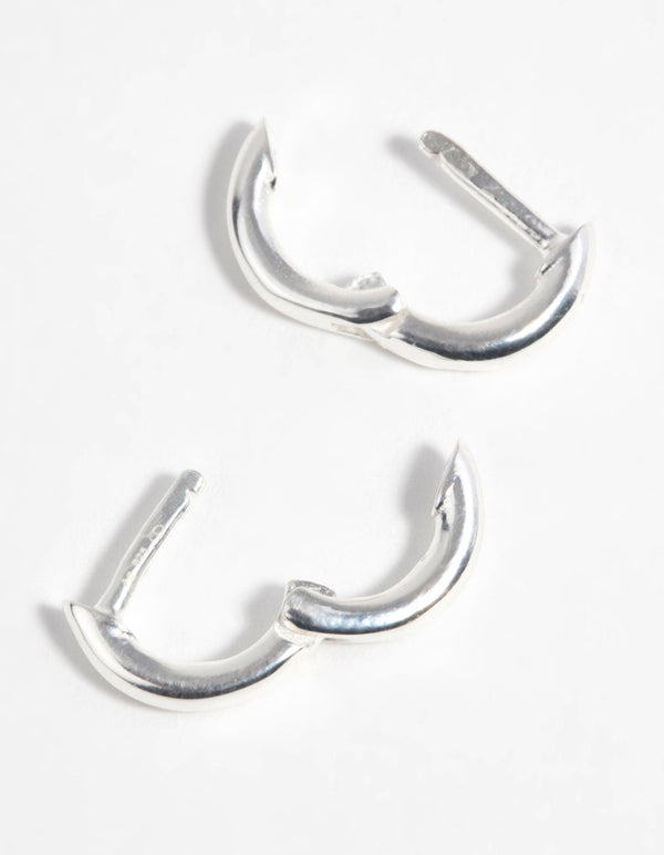 Sterling Silver Huggie Hoop Earrings