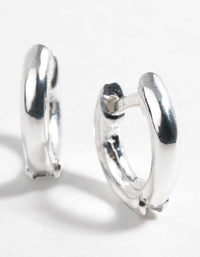 Sterling Silver Huggie Hoop Earrings - link has visual effect only