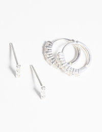Sterling Silver Diamante Stack Pack - link has visual effect only