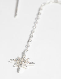 Sterling Silver Starburst Threader Earrings - link has visual effect only