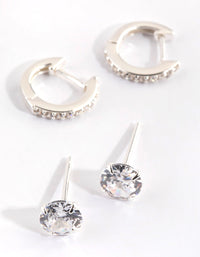 Sterling Silver Cubic Zirconia Stack Pack - link has visual effect only