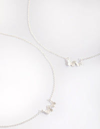 Sterling Silver Butterfly Necklace Set - link has visual effect only