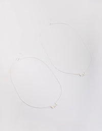 Sterling Silver Butterfly Necklace Set - link has visual effect only