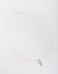 Sterling Silver Diamante Drop Necklace - link has visual effect only