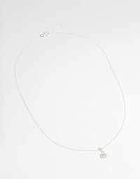 Sterling Silver Cubic Zirconia Pendant Necklace - link has visual effect only