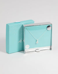 Sterling Silver Cubic Zirconia Pendant Necklace - link has visual effect only
