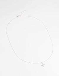 Sterling Silver Cubic Zirconia Cross Necklace - link has visual effect only