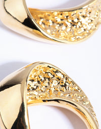 Gold Plated Twisted Hoop Earrings - link has visual effect only