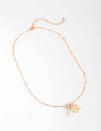 Gold Plated Shard and Disc Layered Necklace - link has visual effect only