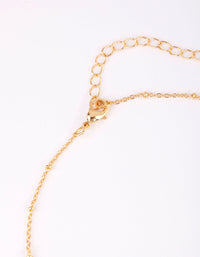 Gold Plated Shard and Disc Layered Necklace - link has visual effect only