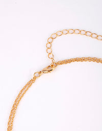Gold Plated Charm Necklace Set - link has visual effect only