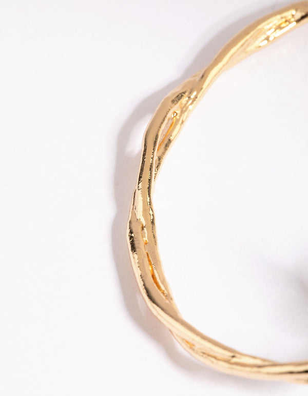 Gold Plated Leaf Cuff Bracelet