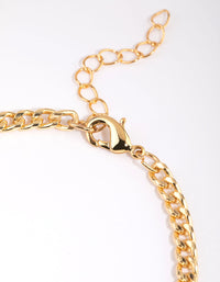 Gold Plated Bracelet Set with Rose Quartz Charms - link has visual effect only