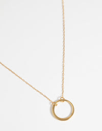 Gold Plated Sterling Silver Open Circle Necklace - link has visual effect only