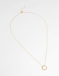 Gold Plated Sterling Silver Open Circle Necklace - link has visual effect only
