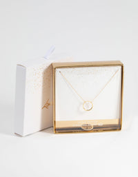 Gold Plated Sterling Silver Open Circle Necklace - link has visual effect only