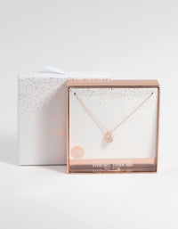 Rose Gold Plated Sterling Silver Cubic Zirconia Teardrop Necklace - link has visual effect only