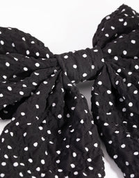 Black and White Polka Dot Bow Clip - link has visual effect only