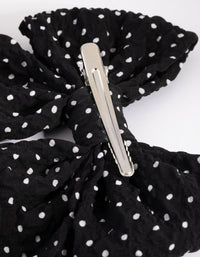 Black and White Polka Dot Bow Clip - link has visual effect only