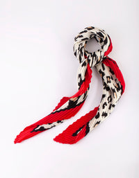 Animal Print Pleated Bandana Hair Scarf - link has visual effect only