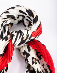 Animal Print Pleated Bandana Hair Scarf - link has visual effect only