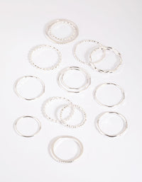 Silver Mixed Band Ring Pack - link has visual effect only