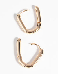 Gouden Huggie Hoop Oorbellen - link has visual effect only