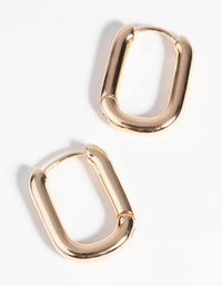 Gouden Huggie Hoop Oorbellen - link has visual effect only