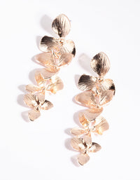 Rose Gold Flower Drop Earrings - link has visual effect only