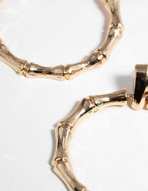 Gold Bamboo Knocker Earrings