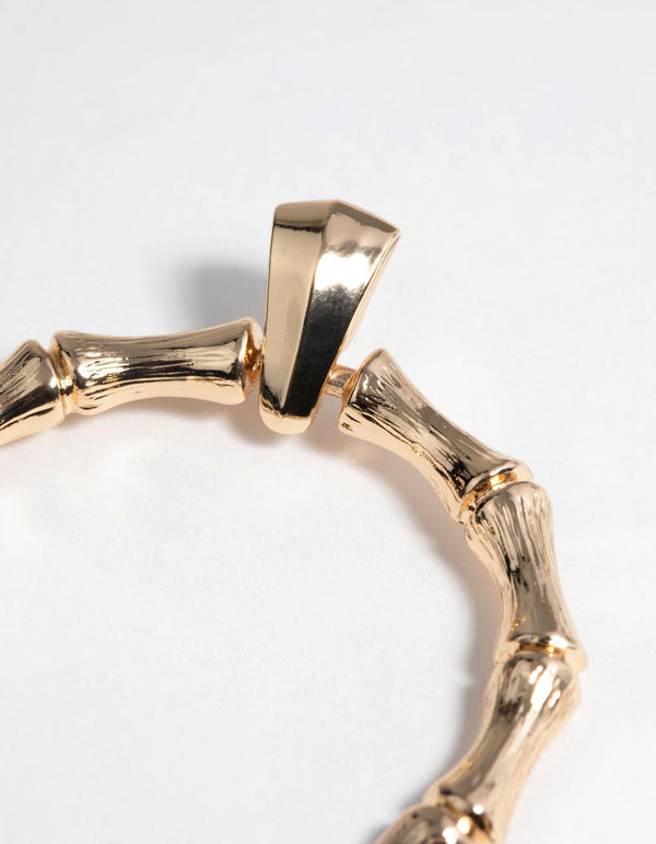Gold Bamboo Knocker Earrings