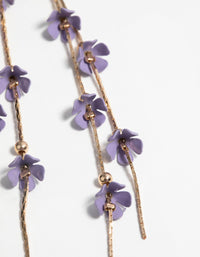 Gold and Lilac Flower Earrings - link has visual effect only